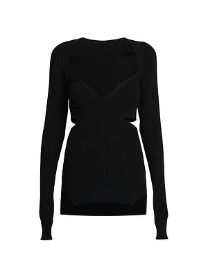 Long-Sleeve Cut-Out Top