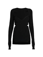 Long-Sleeve Cut-Out Top