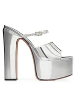 Valentino Garavani Mirror-effect Platform Slides 155mm