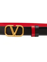 Reversible Vlogo Signature Belt Glossy Calfskin 20 MM