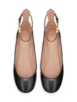 Tan-Go Patent Leather Ballerinas