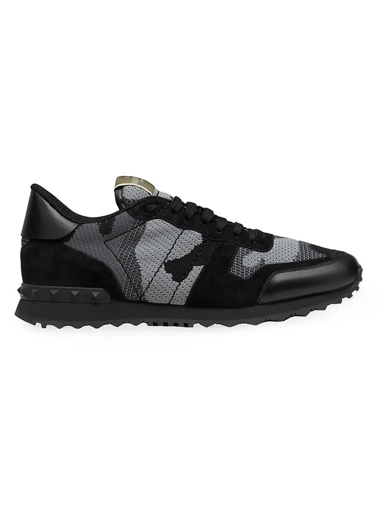 Mesh Fabric Camouflage Rockrunner Sneakers