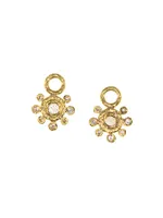 Stone 19K Yellow Gold & 0.92 TCW Diamond Earring Charms