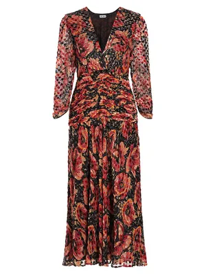 Racquel Floral Midi-Dress