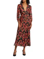 Racquel Floral Midi-Dress