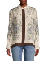 Ponte Floral Silk Shirt