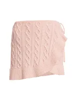 Gemma Cable-Knit Wrap Miniskirt