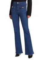 Brandi Patch Pocket Flare Jeans