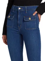 Brandi Patch Pocket Flare Jeans