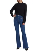 Brandi Patch Pocket Flare Jeans