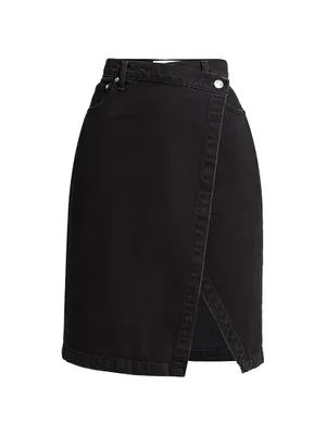 Aine Asymmetric Denim Skirt