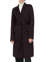 Wool Belted Double-Breasted Coat