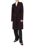 Wool Belted Double-Breasted Coat
