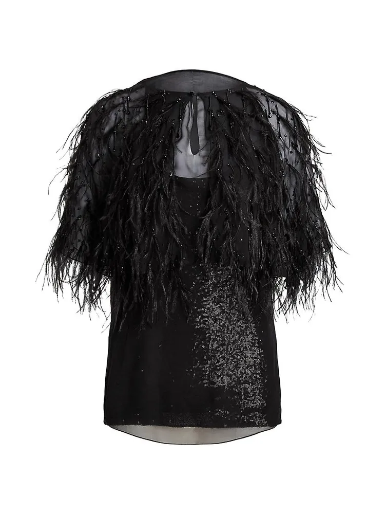 Kerenza Feathered Silk Top