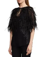 Kerenza Feathered Silk Top