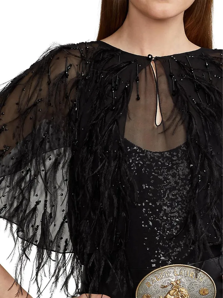 Kerenza Feathered Silk Top