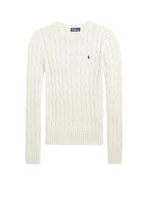 Julianna Cable-Knit Pima Cotton Sweater