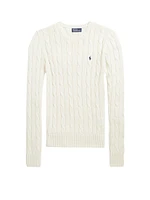 Julianna Cable-Knit Pima Cotton Sweater