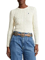 Julianna Cable-Knit Pima Cotton Sweater