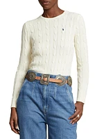 Julianna Cable-Knit Pima Cotton Sweater