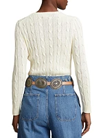 Julianna Cable-Knit Pima Cotton Sweater