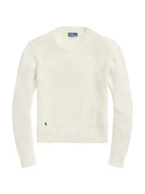 Cotton Shaker-Stitch Sweater