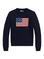 Flag Cotton Crewneck Sweater