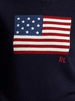 Flag Cotton Crewneck Sweater