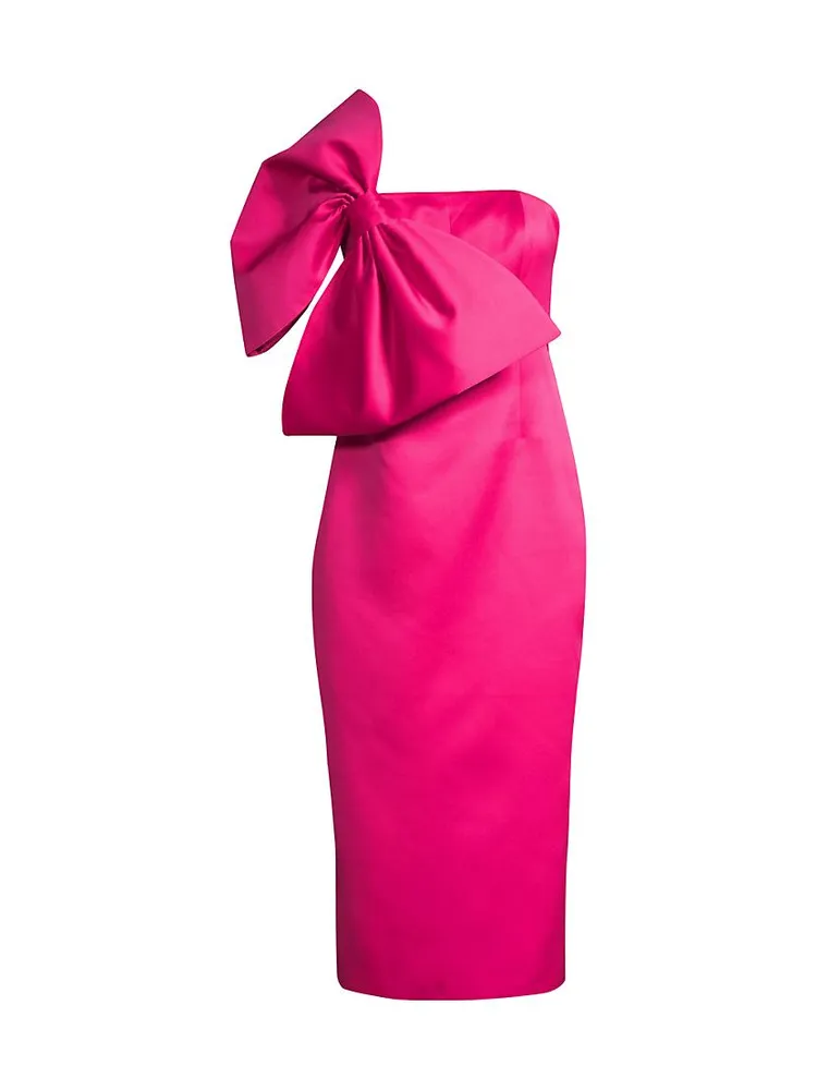 Strapless Bow Midi-Dress