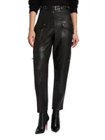 Racer Taper Leather Pants