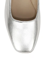 Michaela Metallic Leather Mary Janes