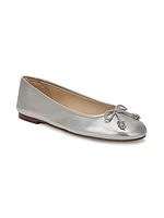 Felicia Metallic Leather Ballet Flats