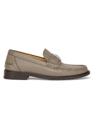 Logo-Accented Leather Loafers