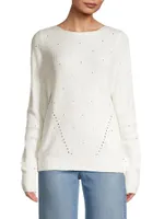 Anna May Crystal Pointelle Sweater