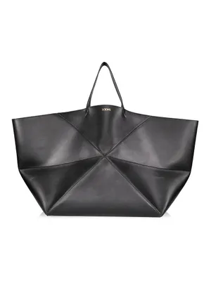 Puzzle Large Leather Tote Bag
