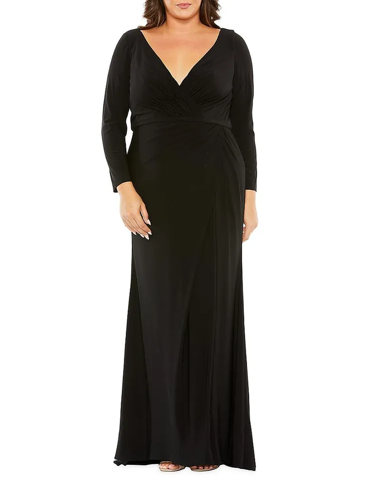 Plus Surplice Jersey Gown