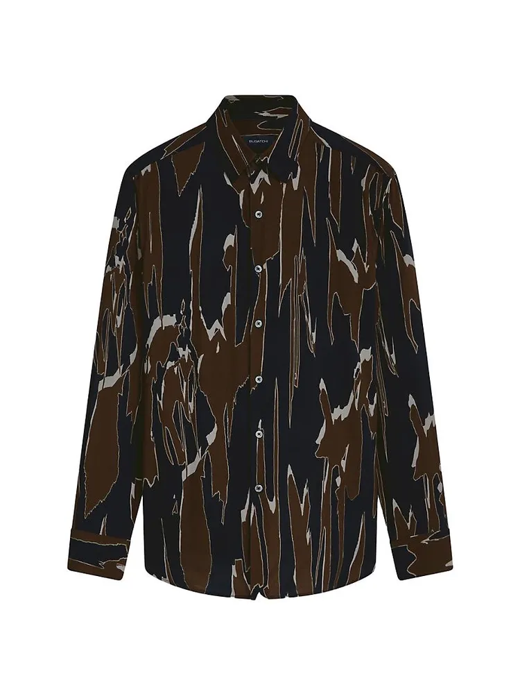 Printed Button-Front Shirt