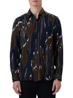 Printed Button-Front Shirt