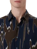 Printed Button-Front Shirt