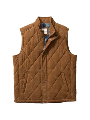 Manchester Quilted Suede Vest