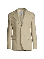 Cotton Two-Button Suit Jacket