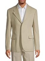 Cotton Two-Button Suit Jacket