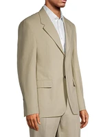 Cotton Two-Button Suit Jacket