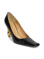 Bubble Logo 100MM Leather Pumps