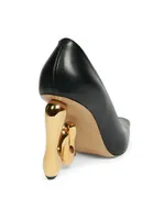 Bubble Logo 100MM Leather Pumps