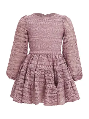 Girl's Sienna Tiered Lace Dress