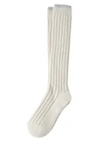Cashmere Chiné Rib Knit Socks