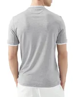 Silk And Cotton Jersey Round Neck Slim Fit T-Shirt With Faux-Layering