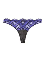 Hendrix Embroidered Mesh & Satin Cheeky Panty