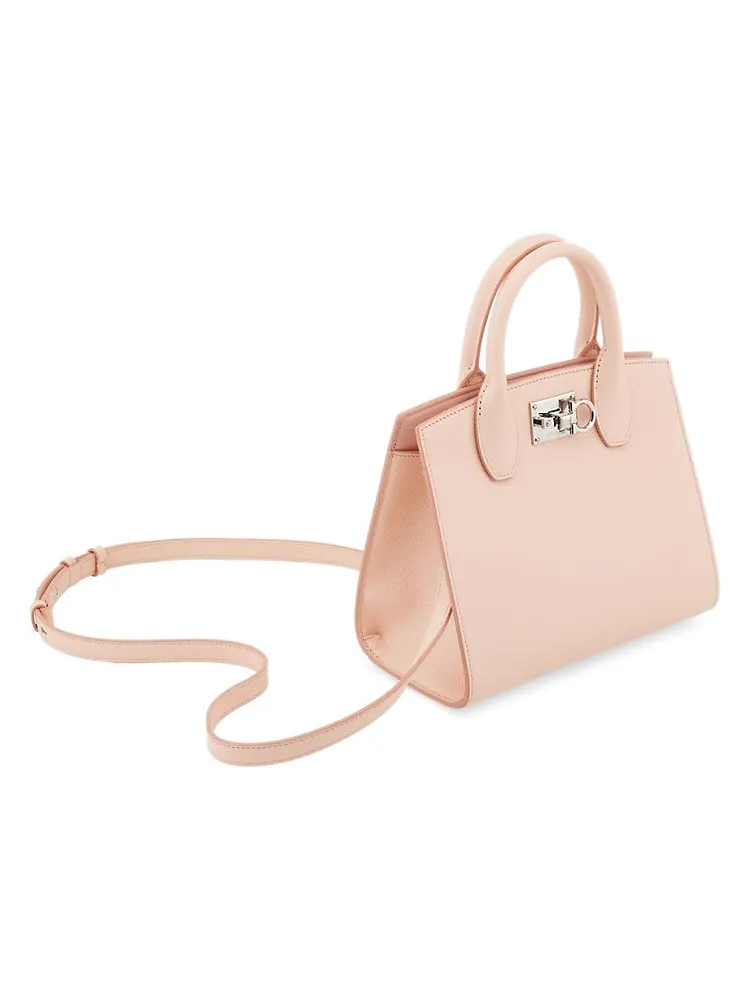 Mini St. Box Leather Top-Handle Bag